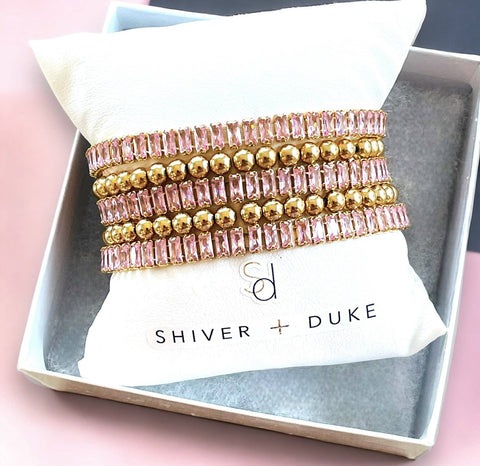 Tennis Crystal Bracelet  - Blush