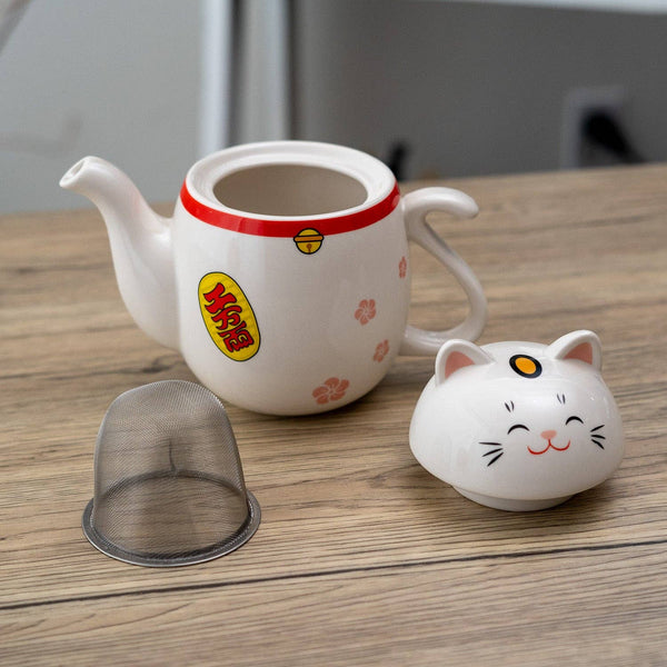 22oz 6"H Lucky Cat Tea Pot (1/12)