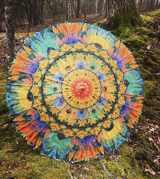 Feather Kaleidoscope Parasol