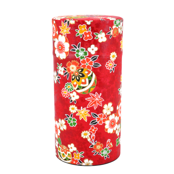 7oz Tea Canister Hanayose Red JP (1/120)