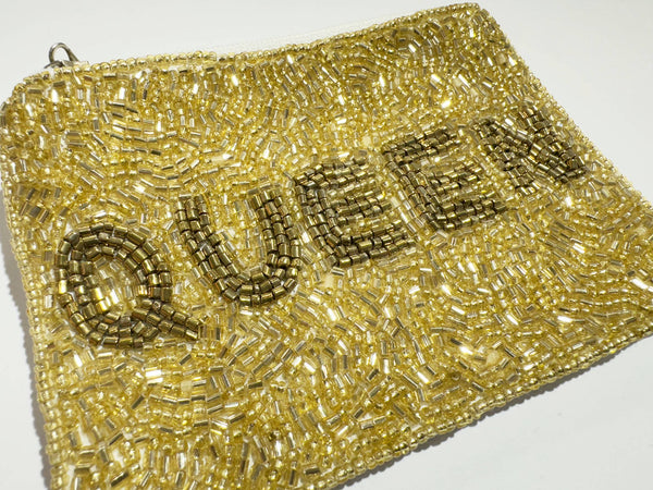 QUEEN Beaded Mani Coin Purse