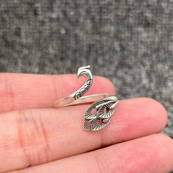 Peacock Shape Adjustable Ring