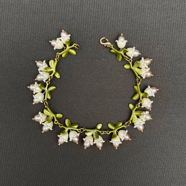 Freshwater Pearl Lily of The Valley Bracelet