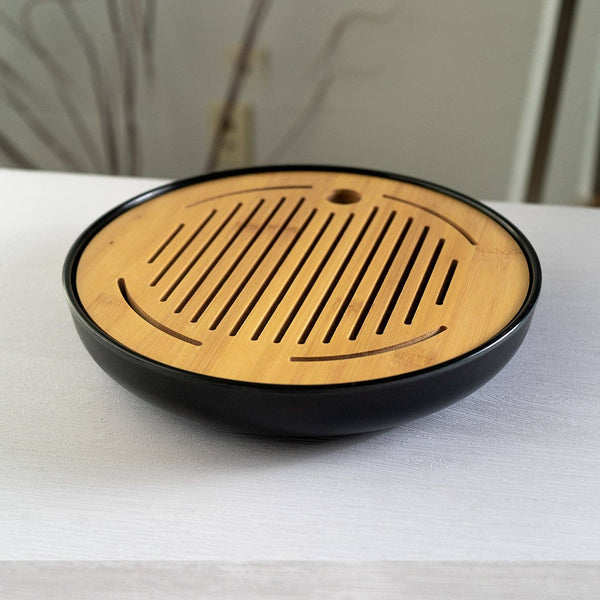 10"D Circular Tea Tray With Drip Tray (1/20)