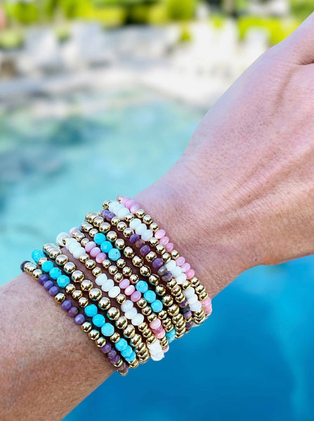 4mm Gold Filled Mother of Pearl Bracelet