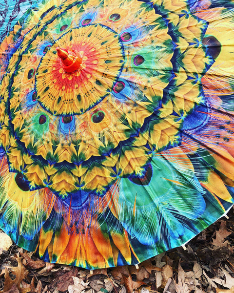 Feather Kaleidoscope Parasol