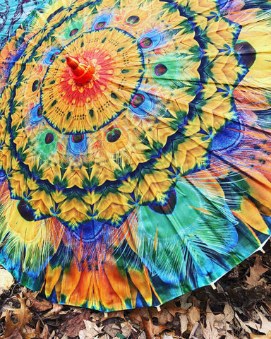 Feather Kaleidoscope Parasol