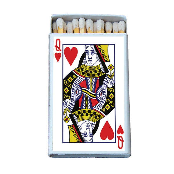 Queen of Hearts Card Matchbox Candle Acc • Decorative Match