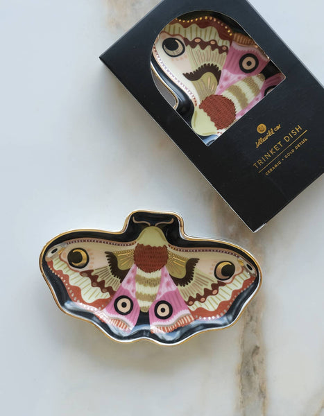 Moon Moth Porcelain Trinket Dish