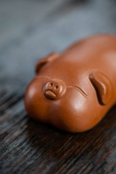 Gohobi Handmade pig ornaments Tea pets ceramic YiXing clay