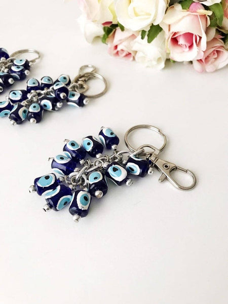 Blue Evil Eye Bag Chain, Evil Eye Keychain, Dog Leash