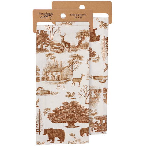 Cabin Toile Kitchen Towel