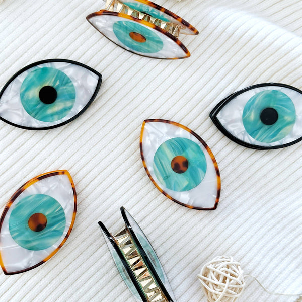Evil Eye Hair Claw Clip, Acetate Hair Clip, Hair Accessories