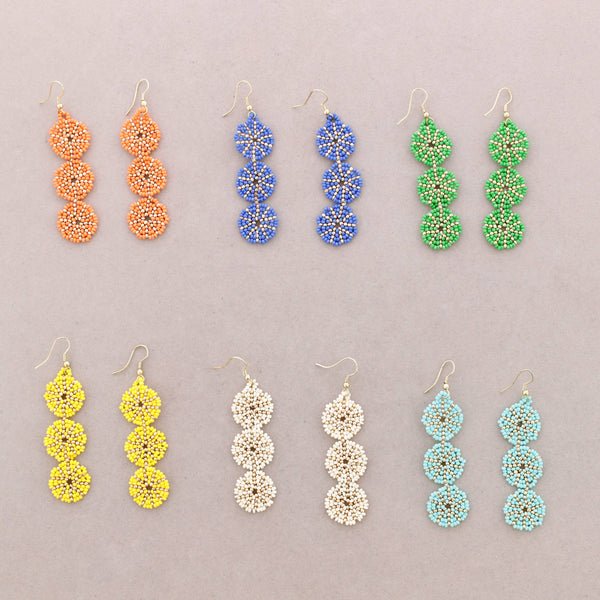 Sun Medallion Bead Earrings
