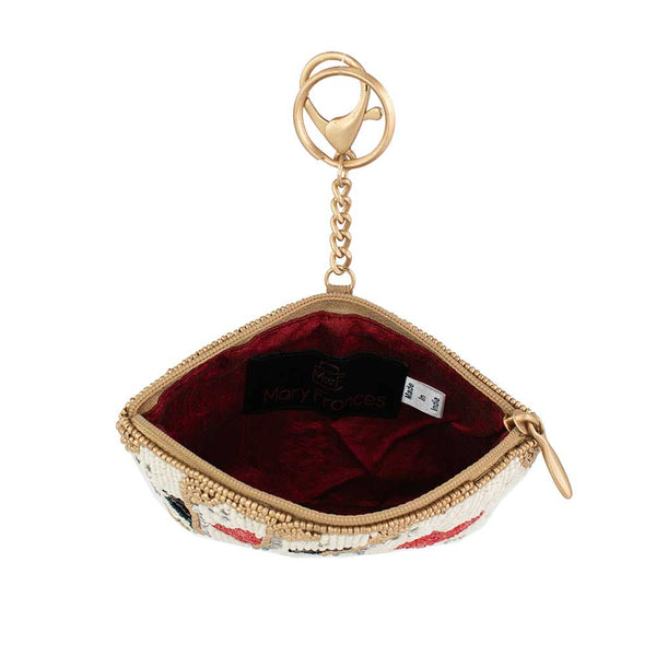 Let's Play Beaded Playing Cards Coin Purse/Key Fob