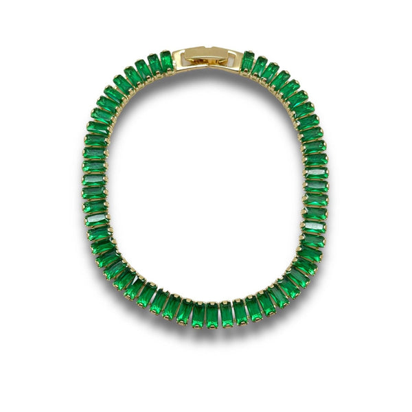 Gold filled Tennis Crystal Bracelet  - 4 color choices