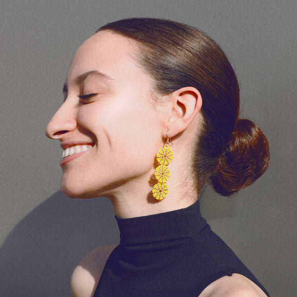 Sun Medallion Bead Earrings