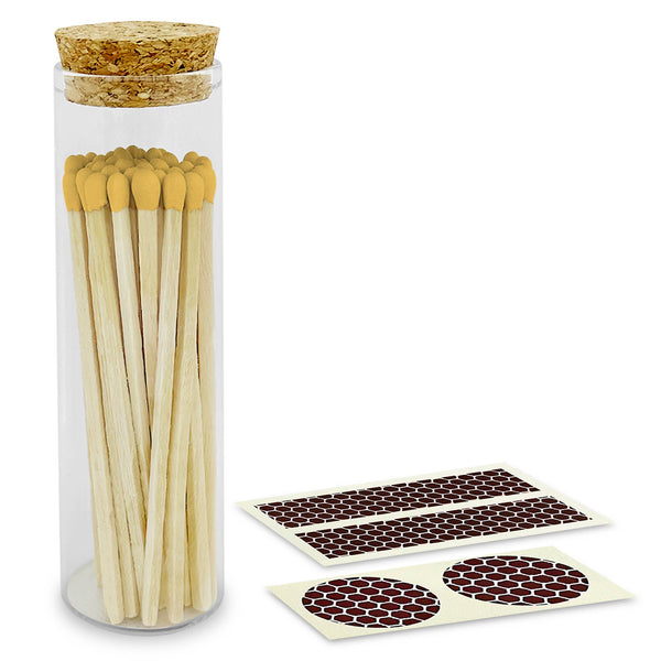 4" Matches in Chic Cork Top Jar - Colors of Your Choice