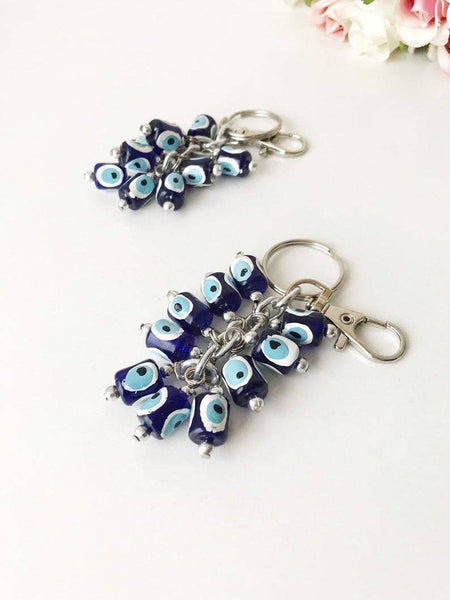 Blue Evil Eye Bag Chain, Evil Eye Keychain, Dog Leash