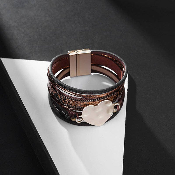 Heart Pearl Multilayer Magnetic Bracelets
