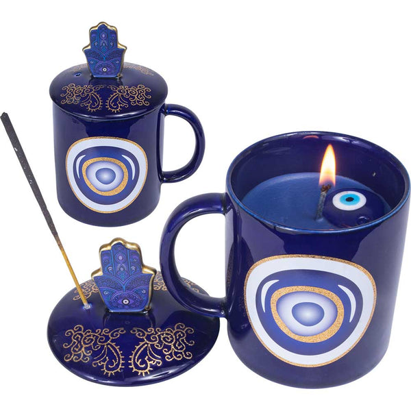 Multi Purpose 3 in 1 Ceramic Coffee Mug Candle & Incense