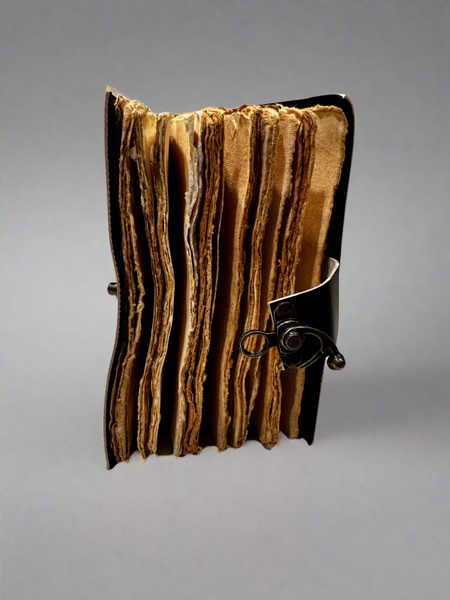 Sacred Datura Moon Journal |  Leather Journal | Blank Vintage Notebook