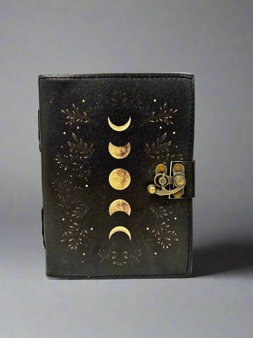 Moon Journal |  Leather Journal | Blank Vintage Notebook