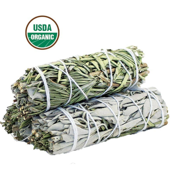 Smudge Stick - White Sage & Rosemary (4 in.)