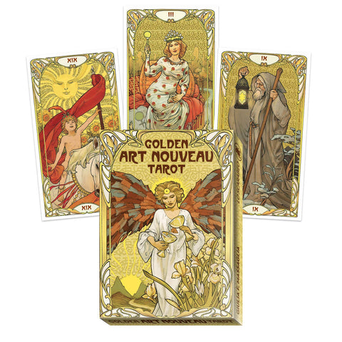 Golden Art Nouveau Tarot Grand Trumps 22 Cards Lo Scarabeo