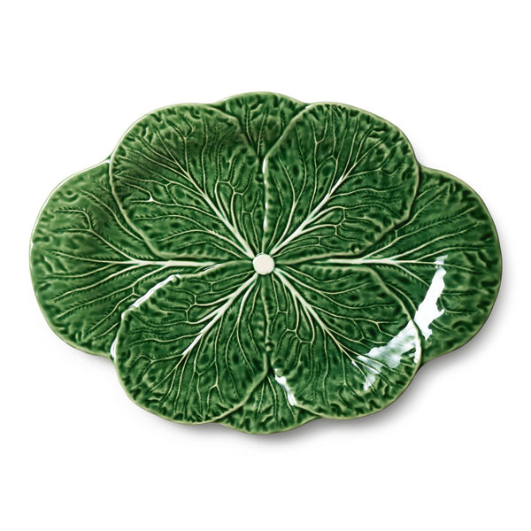 Le Jardin Cabbage 3-D Oval Platter 17in x 12.5in