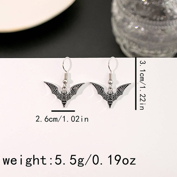 DARK HALLOWEEN FUNNY CREATIVE BAT EARRINGS_CWAJE1842