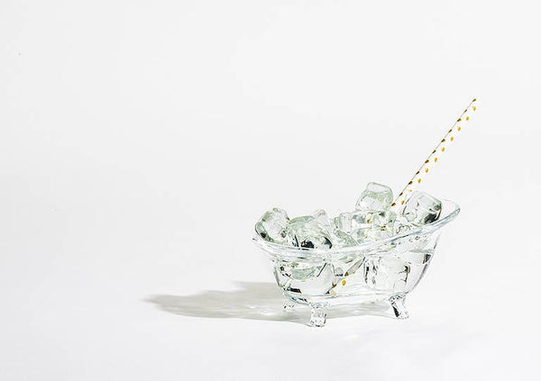 Glass Bathtub Soap Dish-6"L-597