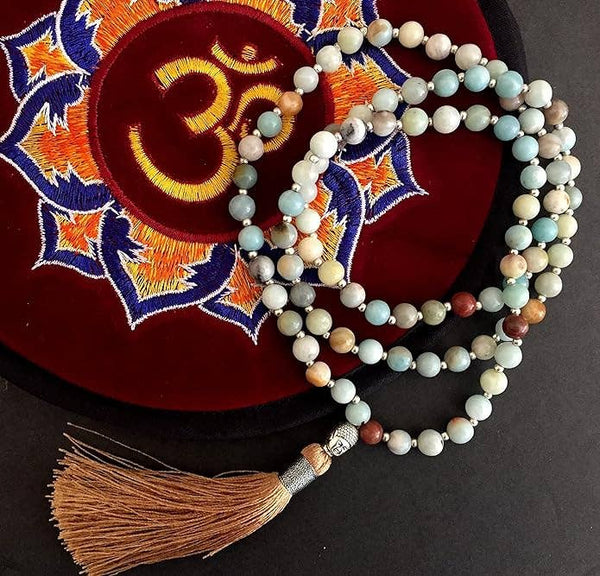 Amazonite Mala Prayer Necklace Bracelet 108 Gemstones