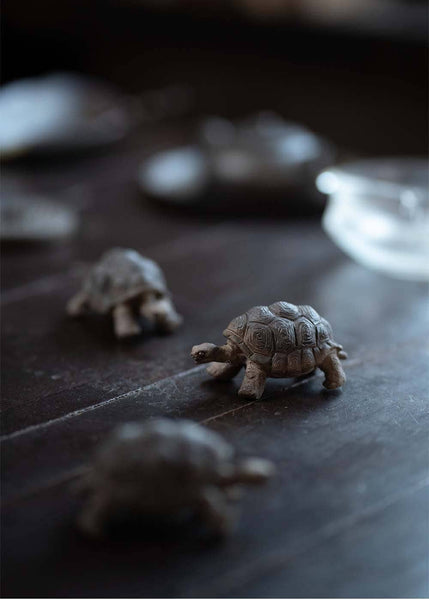 Gohobi Handmade Ceramic YiXing Clay Land Turtle Ornament Tea