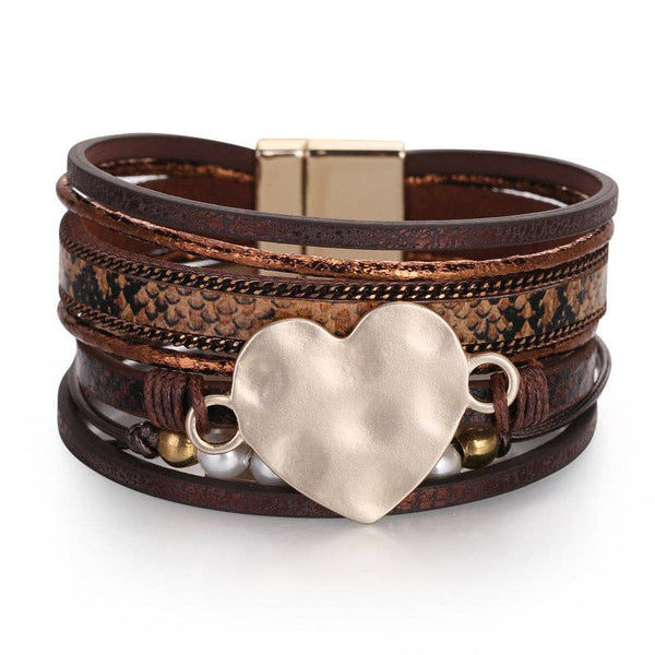 Heart Pearl Multilayer Magnetic Bracelets