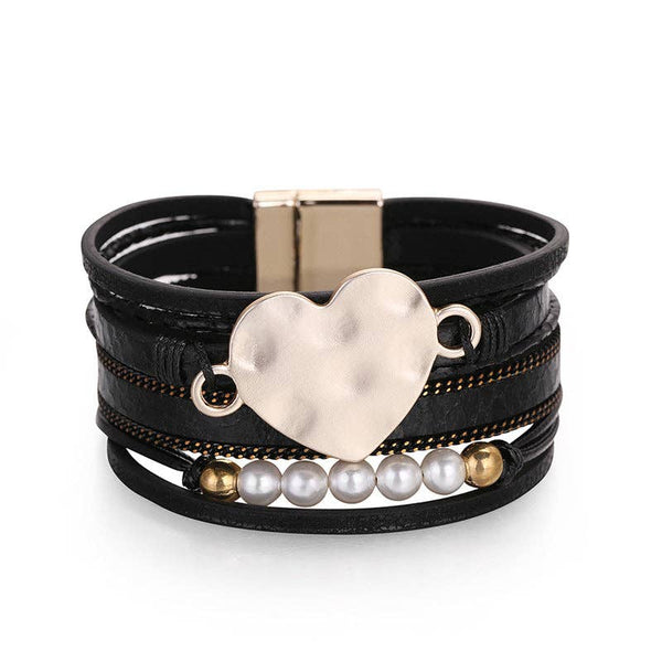 Heart Pearl Multilayer Magnetic Bracelets