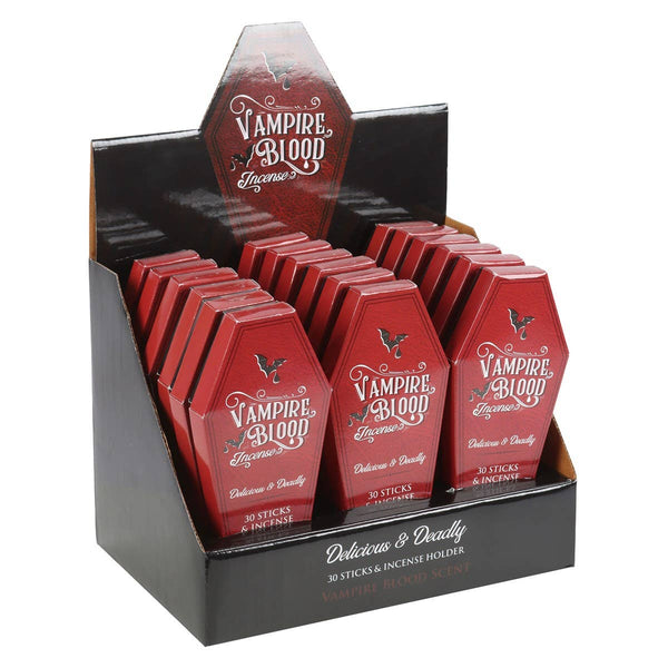 15819 18PC Vampire Blood Coffin Incense Display Pack