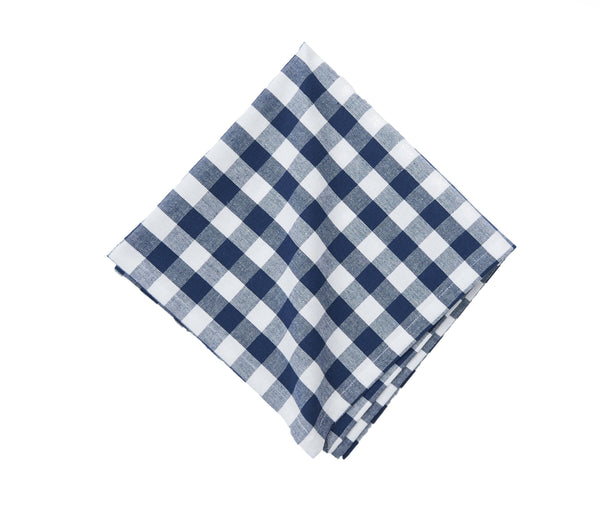 SALE Ashford Indigo Blue Gingham Check Napkin