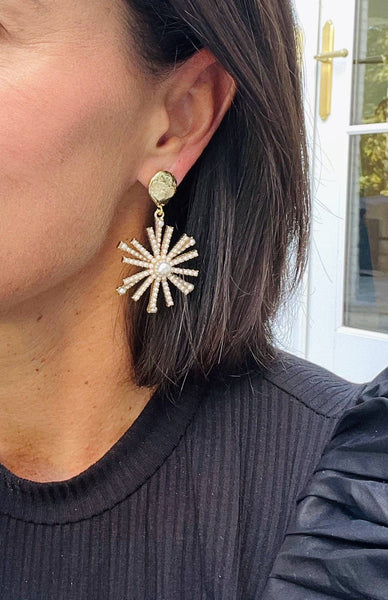 Maeve Pearl Starburst Earrings