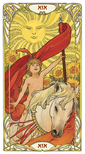 Golden Art Nouveau Tarot Grand Trumps 22 Cards Lo Scarabeo