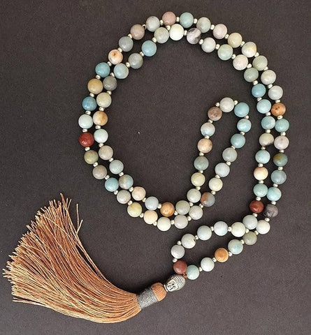 Amazonite Mala Prayer Necklace Bracelet 108 Gemstones