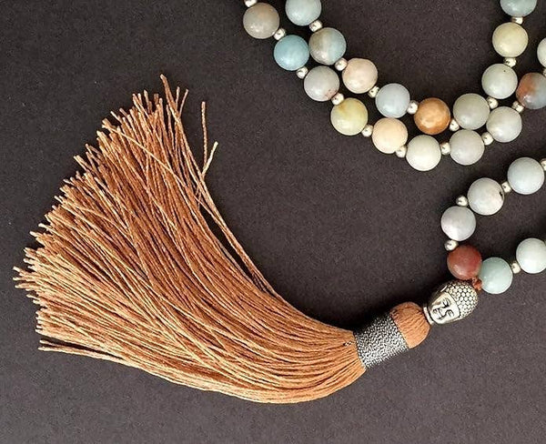 Amazonite Mala Prayer Necklace Bracelet 108 Gemstones