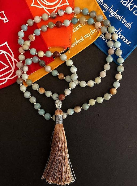 Amazonite Mala Prayer Necklace Bracelet 108 Gemstones