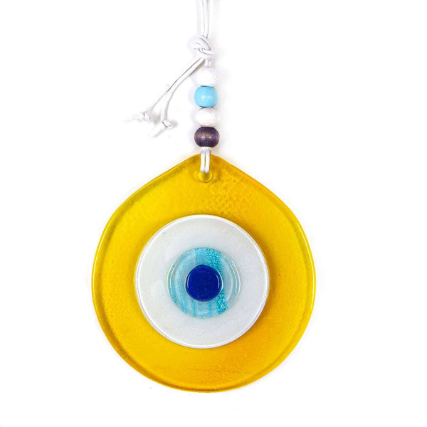 Evil Eye Wall Hanging, Handmade Evil Eye Decor, Glass Decors