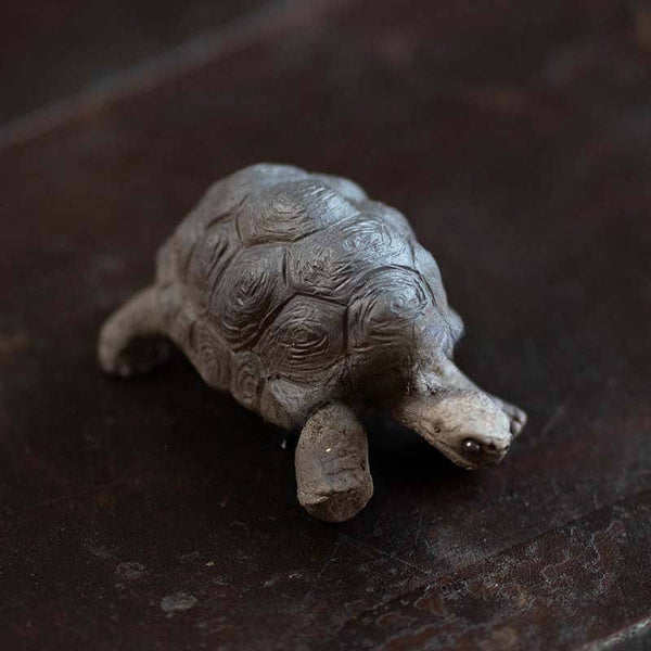 Gohobi Handmade Ceramic YiXing Clay Land Turtle Ornament Tea