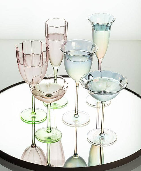 Flower Look Wine Glass-8.5"H(13oz)