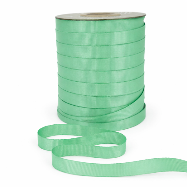 3/8" Mint Green Woven Grosgrain Ribbon