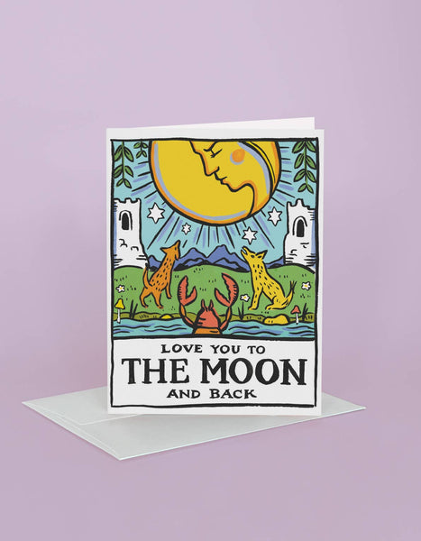 Tarot Moon Greeting Card