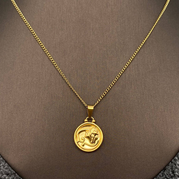 Zodiac 12 Constellation 18K Gold Plated SS Necklace - FGS