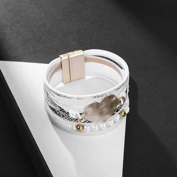 Heart Pearl Multilayer Magnetic Bracelets